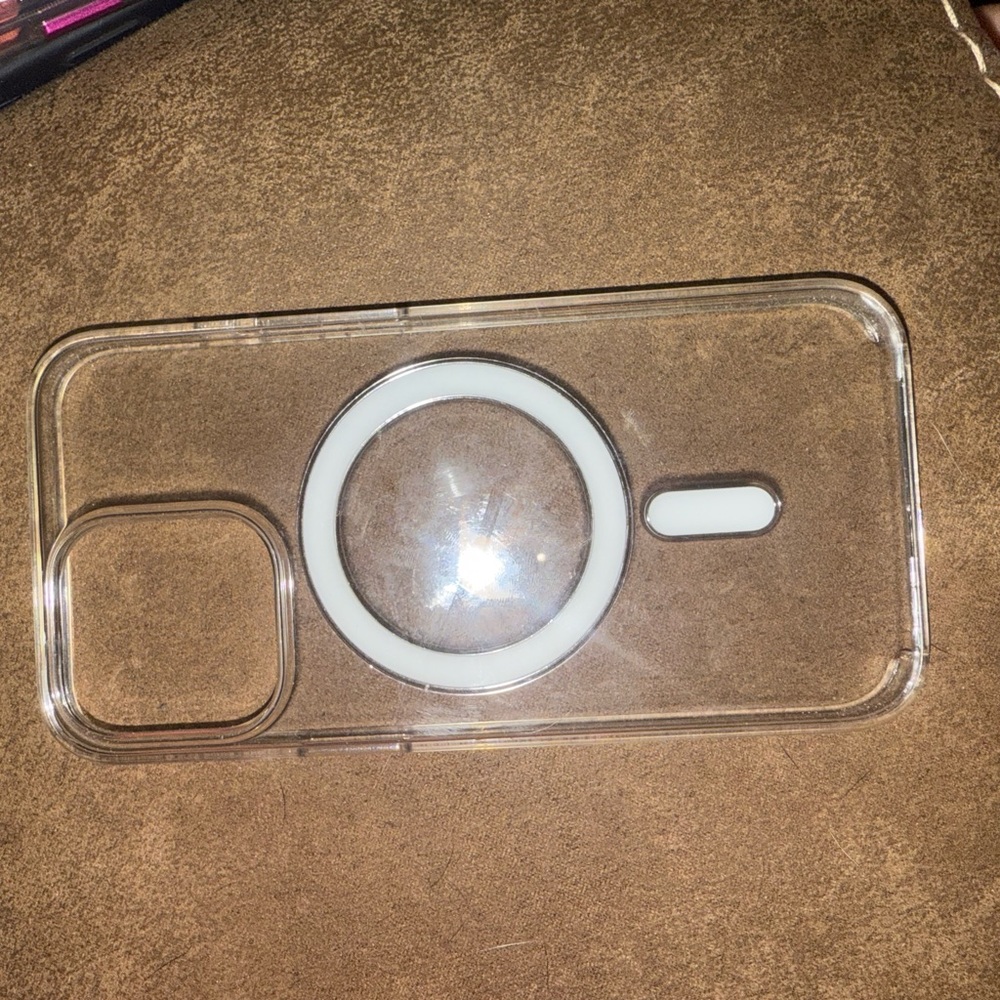 Clear Phone Case with White Accents